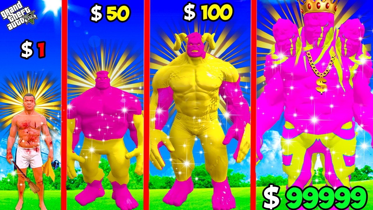 Franklin upgrade the STRONGEST HULK GOLD TITAN ever in GTA 5