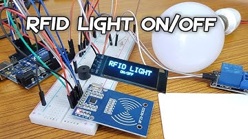 Arduino AC Light Bulb ON/OFF with RFID Card | 128x32 OLED Display