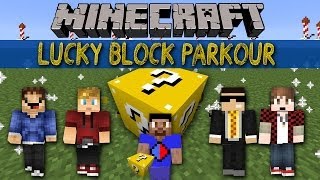 Minecraft LUCKY BLOCK PARKOUR #2 with Vikkstar, Mitch, Bodil, Woofless & Lachlan! (Lucky Block Mod)