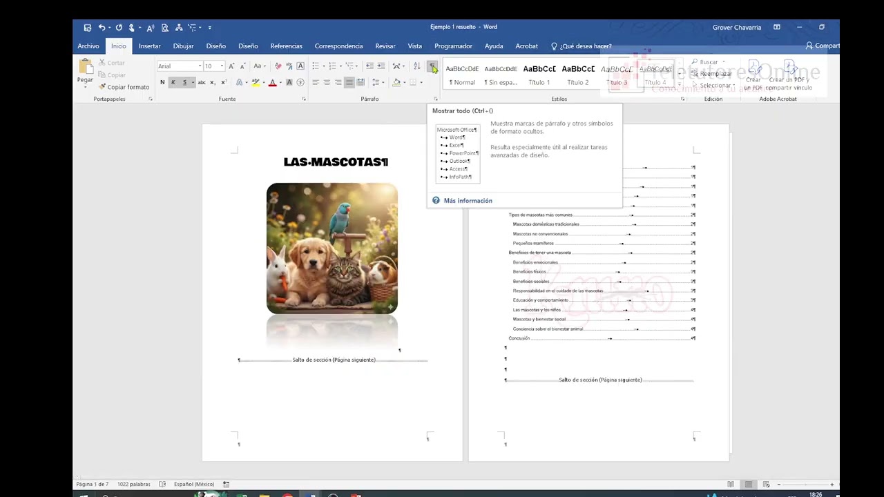 3.  Curso Word básico - Saltos de página