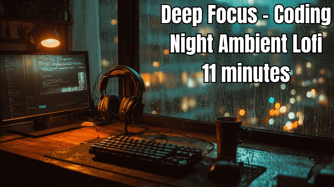 Coding Night - 11 minutes Dark Ambient Lofi for Deep Focus (Coding, Study, Work)