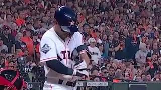 Ovación en el estadio de Astros de Houston para José Altuve. Minute Maid Park #SerieMundial 2019