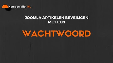 joomla artikelen beveiligen met een wachtwoord