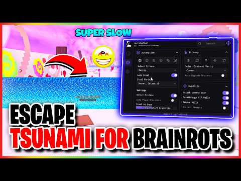 [OP] Escape Tsunami For Brainrots Script🌊INSTANT TELEPORT, INSTANT COINS V4, VALENTINE EVENT GOD MOD