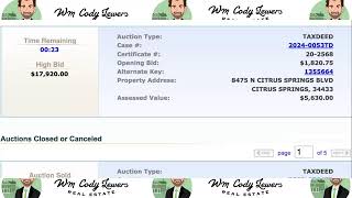Citrus County Tax Deed Sale
