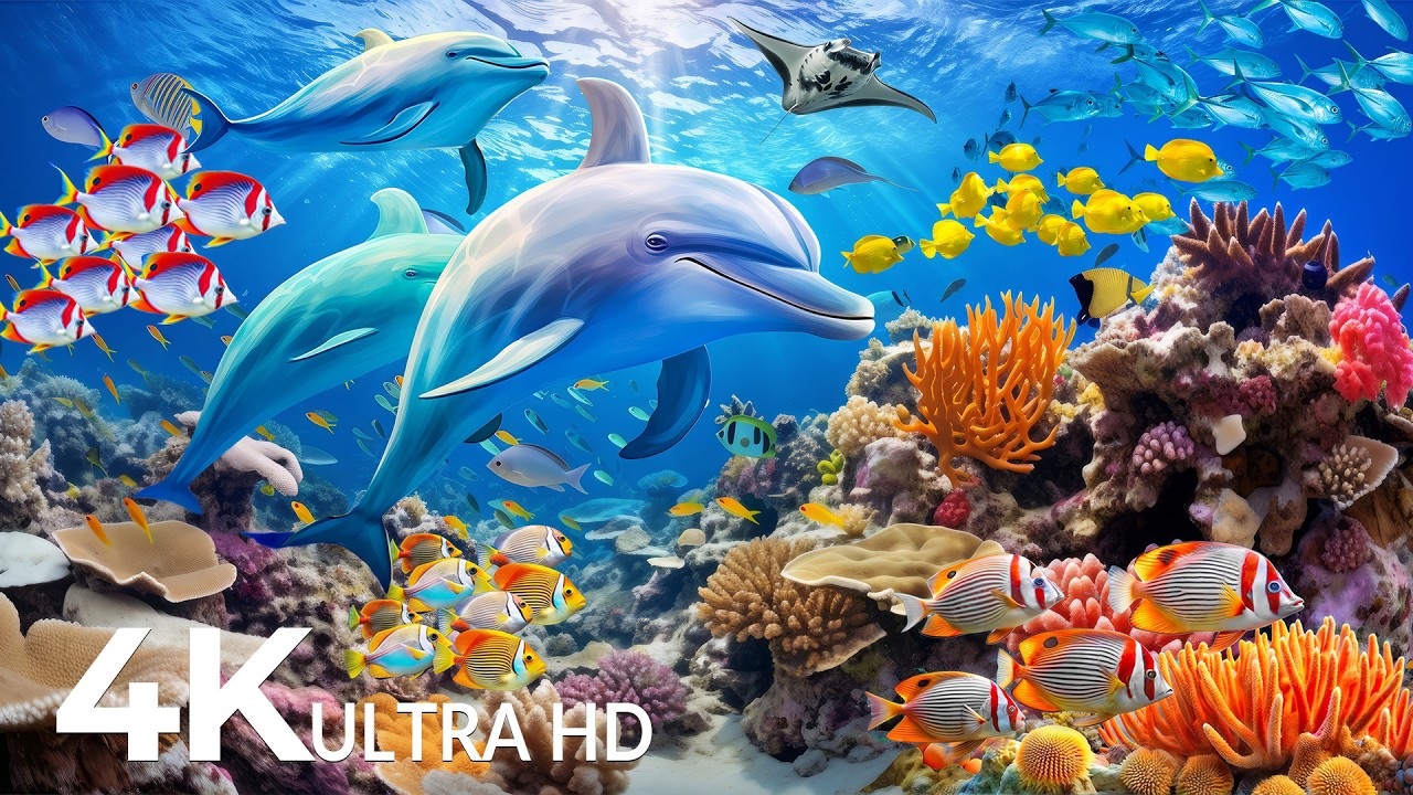 4K Deep Sea Wonders - Marine Life, Sea Animals & Peaceful Music for Sleep #4