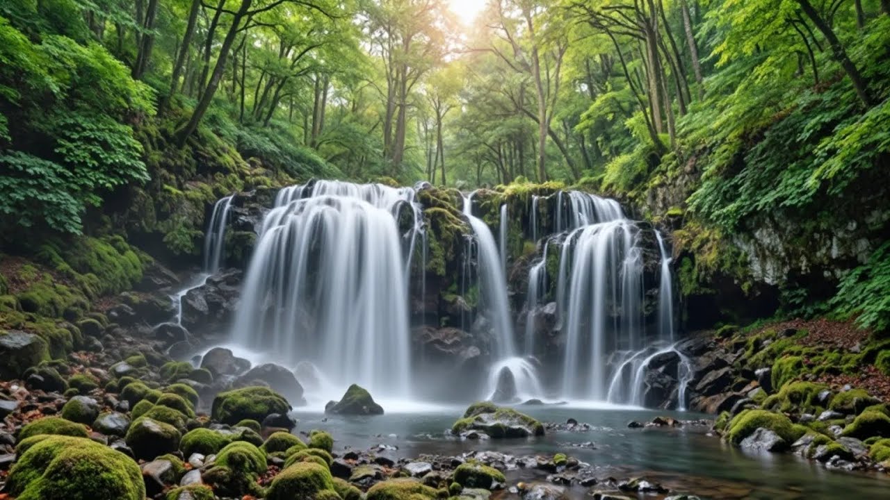 A Calm Place in the Forest Where the River, Birds, and Fire Exist in Perfect Balance