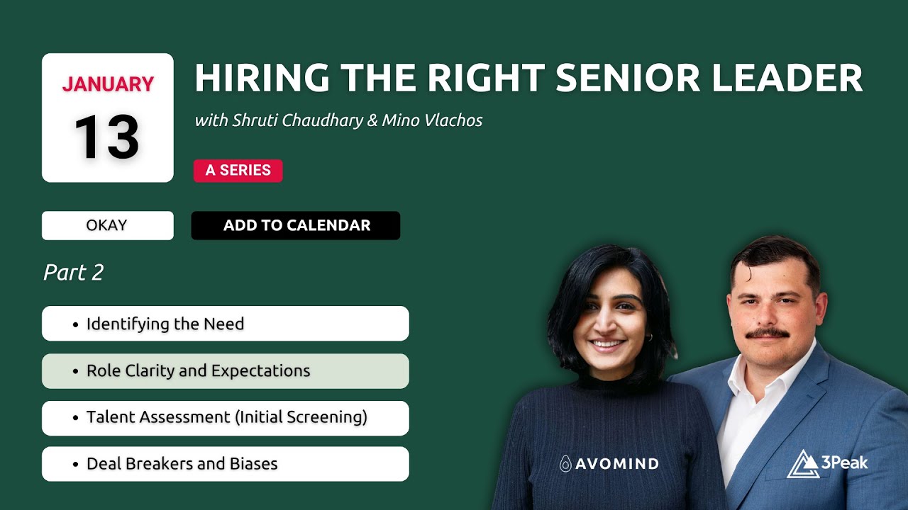 Short Talk | Hiring the Right Senior Leader: Role Clarity and Expectations