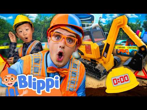 Blippi's Superfast Excavator Digging Race 👷♂️