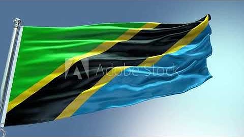 4k render Tanzania Flag video waving in wind Tanzania Flag Wave Loop waving in wind Tanzania Flag