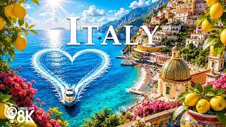 Italy 8K Drone Footage | Timeless Beauty – Amalfi Coast, Cliff Villages & Crystal Blue Mediterran...