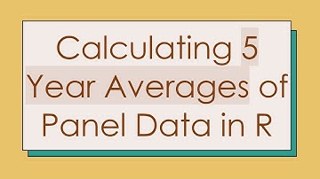 Calculating 5 Year Averages of Panel Data in R