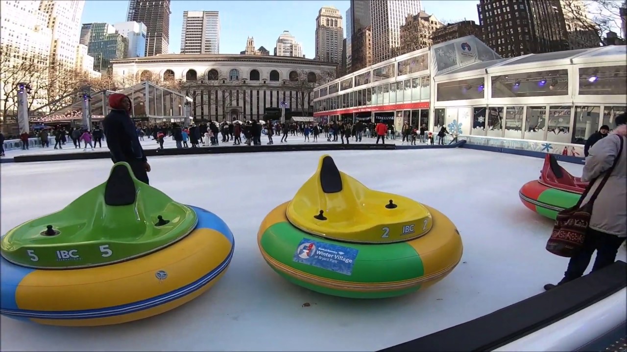 BRYANT PARK FROST FEST COZY IGLOOS , BUMPER CARS ICE ,,,,,,,,NEW YORK 9/2/2019/ - YouTube