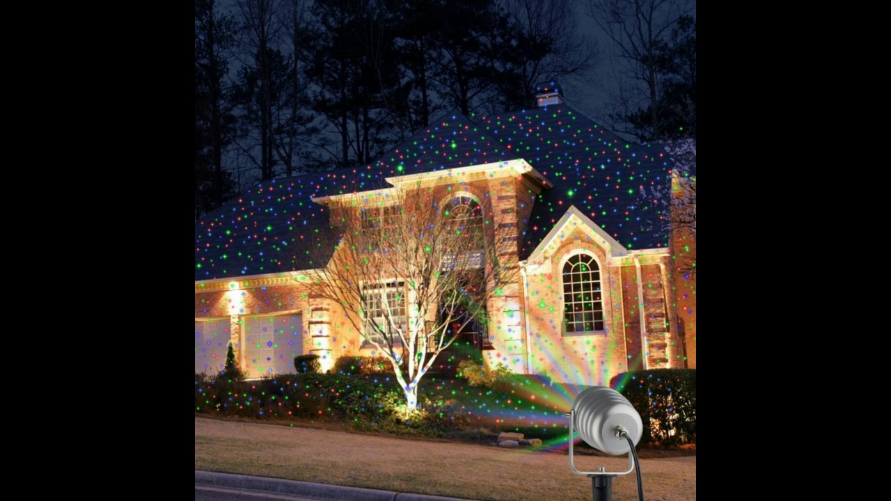 Christmas Laser Lights Halloween Outdoor Projector Waterproof Moving Star YouTube
