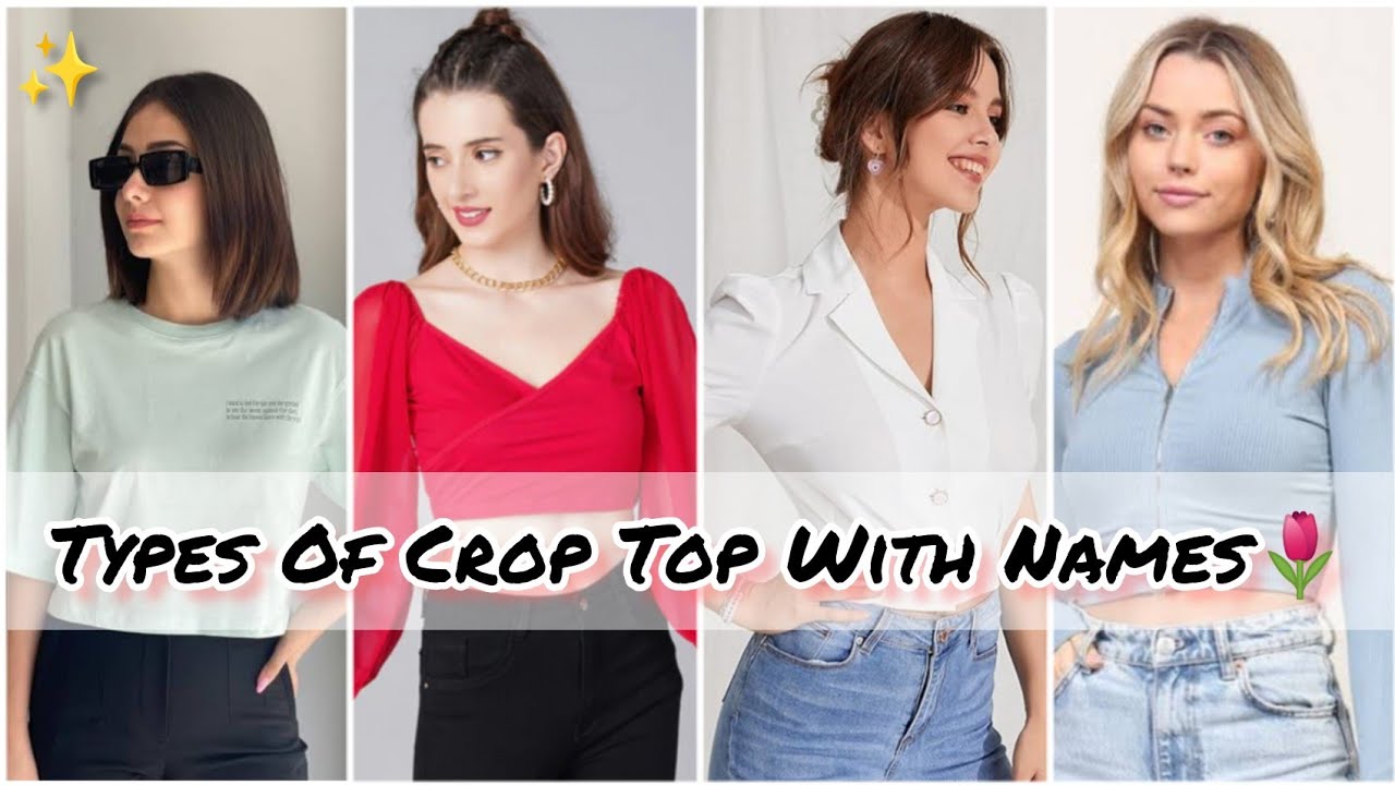 Types Of Crop Tops With Names💜Crop Tops For Girls🌼 Types of Crop T shirt