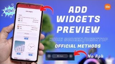 Add Home Screen Widget Preview Features in your Xiaomi Phone, No Apk, Official Method for Widget