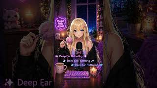 💗ASMR deep ear fluttering and eating 💗 #anime #animeasmr #cute #asmr