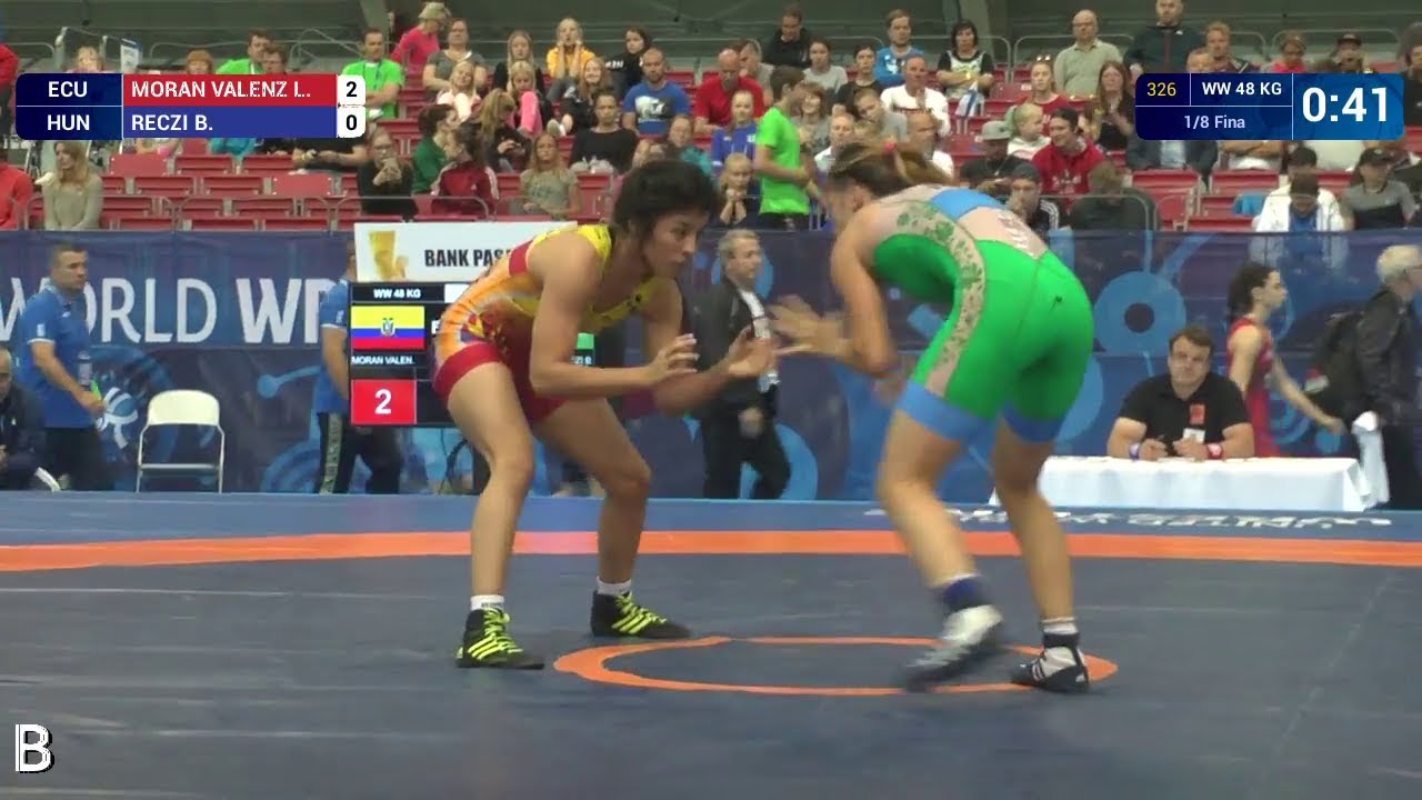 1/8 WW - 48 kg: L. MORAN VALENZ (ECU) df. B. RECZI (HUN) by VSU, 12-0