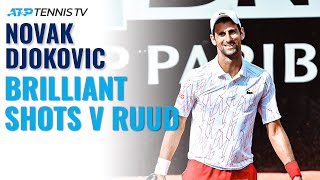 Novak Djokovic Brilliant Tennis v Casper Ruud | Rome 2020