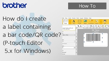 How do I create a label containing a bar code/QR code? (P-touch Editor 5.x for Windows)