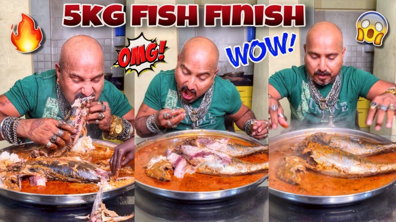 5KG Fish Eating l Ulhas Kamathe l Chicken Leg Piece
