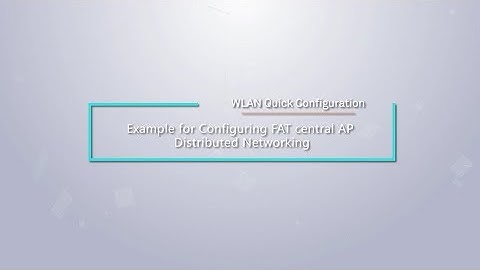 How to configure Huawei distributed networking with FAT central AP and RU rapidly