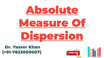 Absolute Measure Of Dispersion