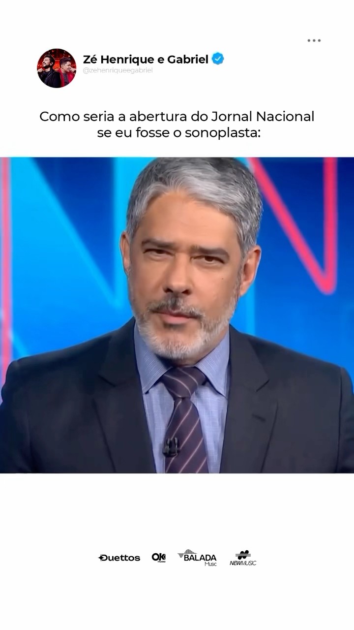 Se eu fosse o sonoplasta do Jornal Nacional, seria mais ou menos assim... ??