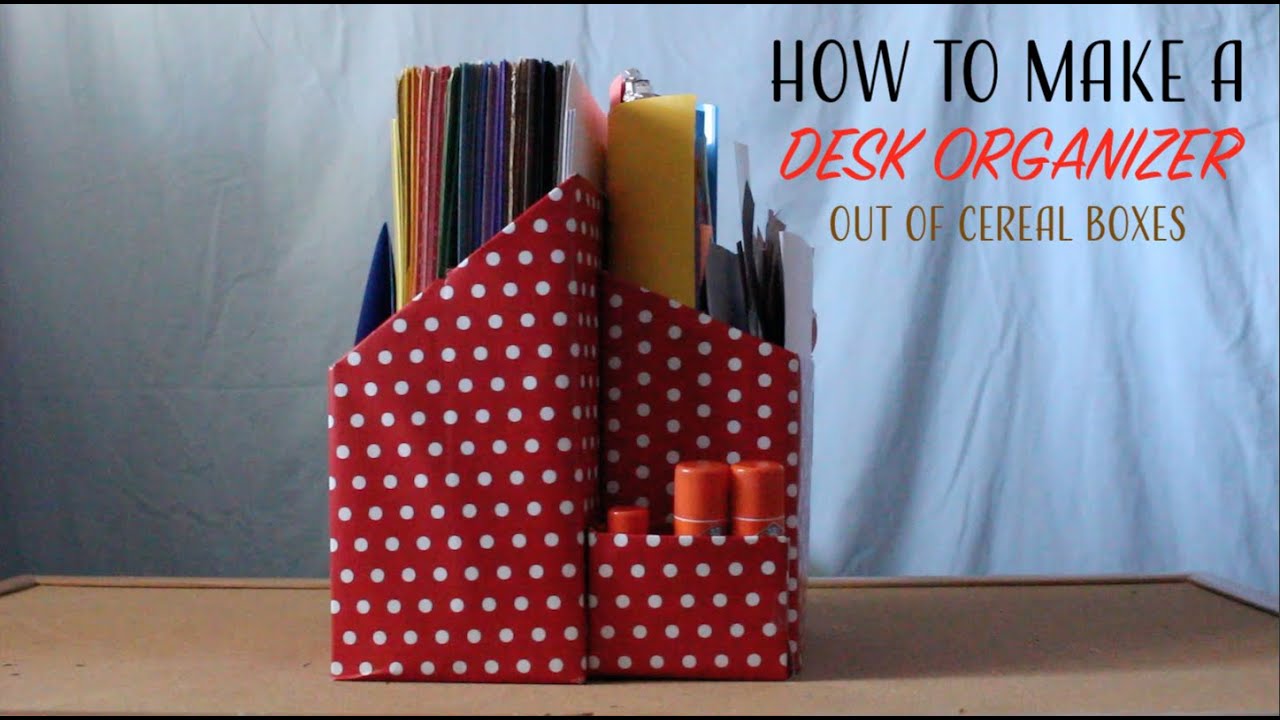 How to Make a Desk Organizer YouTube