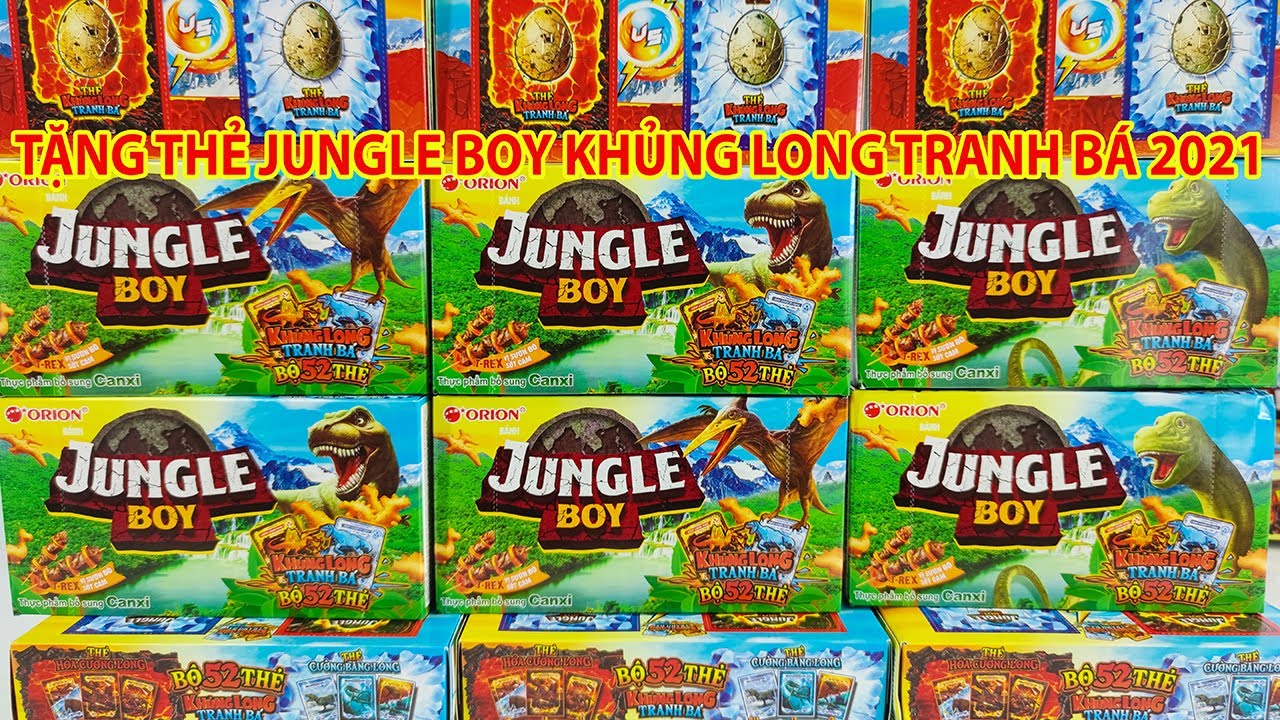 Bóc Bánh Jungle Boy Khủng Long Mới Săn Thẻ Bài Khủng Long Tranh Bá | Toy Channel