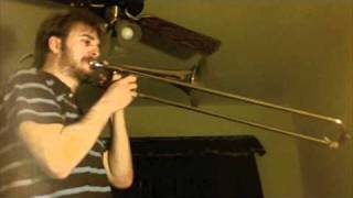 High F lip trill / shake to double Bb on trombone