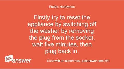 My Kenmore clothes washer stops and the error codes E2 and