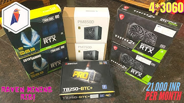 Building a Raven Mining Rig with 4 3060 LHR Cards.