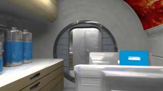 Artists depiction of the Interior of a Habitat (animation)