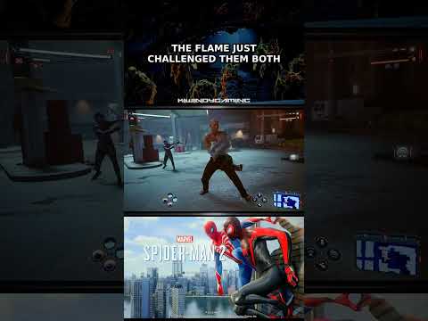 The Flame just challenged them both | Marvel's Spider-Man 2 #Shorts