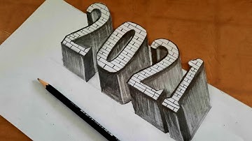 New Year Poster - Happy  New Year 2021 - New Year Drawing 3D