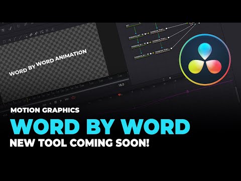 DaVinci Resolve Fusion - Word by Word Animation - new tool coming soon!
