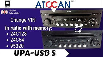 Change VIN in radio with memory 24C128, 24C64, 95320 by UPA USB-S