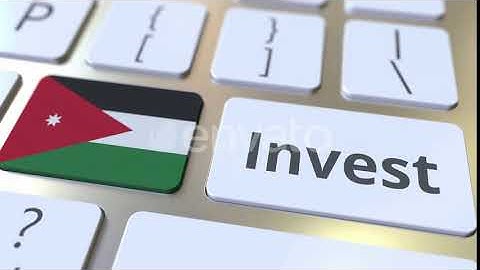 INVEST Text and Flag of Jordan on the Computer Keyboard | Motion Graphics - Envato elements