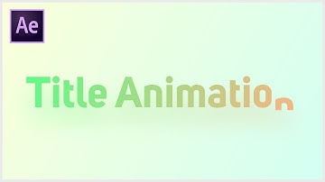 Modern Title Animation In Adobe After Effects Cc - New After Effects Tutorial 2018