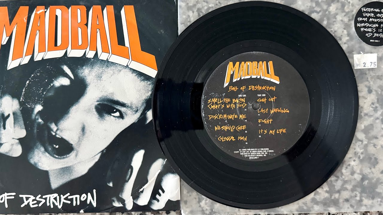 Madball Ball Of Destruction Original 1989 7 inch Vinyl Rip - YouTube