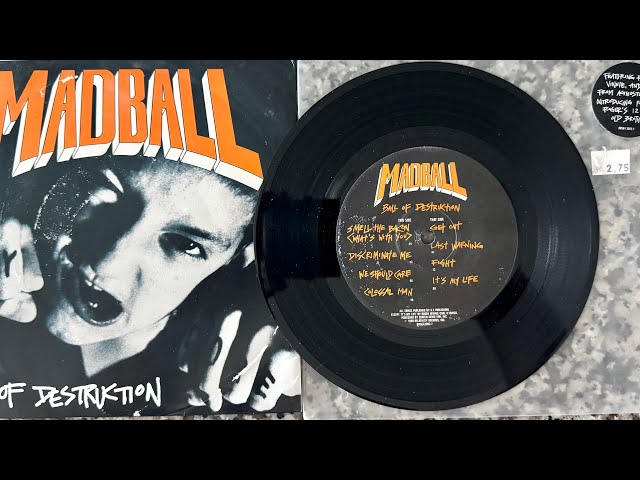 Madball Ball Of Destruction Original 1989 7 inch Vinyl Rip - YouTube