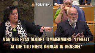 Caroline van der Plas SLOOPT Timmermans: ' U heeft in Brussel NIETS gedaan voor de boeren''