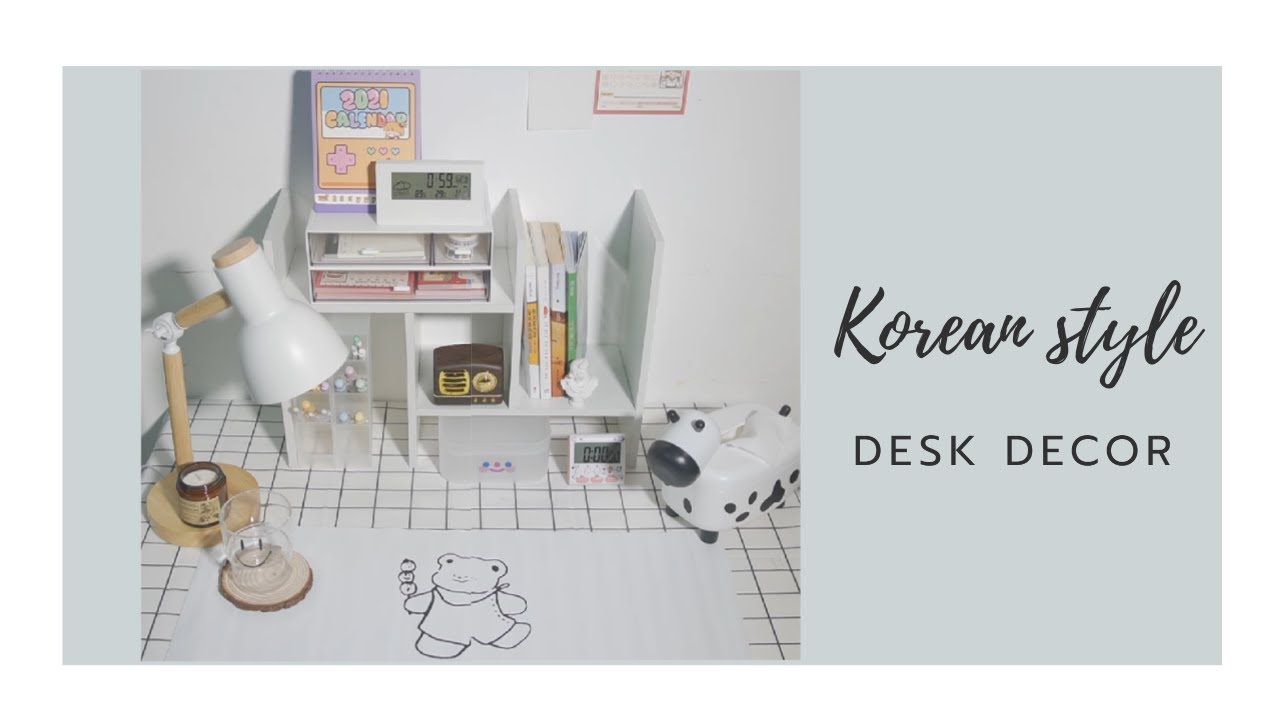 DESK DECOR 2020 | TRANG TRÍ BÀN HỌC KOREAN STYLE - YouTube