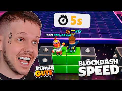 convidei um PROPLAYER pra ZERAR o BLOCKDASH SPEED no STUMBLE GUYS 🏆 ‹ KHORTEX ›