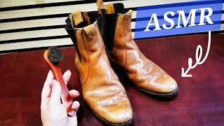 [ASMR]  RELAXING Chelsea Boots POLISHING SOUNDS #asmrnotalking