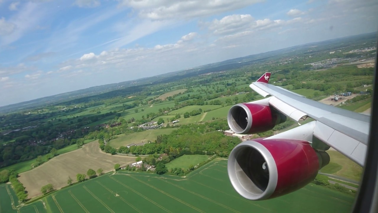 Virgin Atlantic 747-400 G-VROM Barbarella Takeoff from LGW