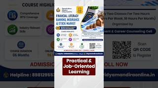 Financial Literacy, Banking, Insurance & Stock Market | Online Certificate Course | RKMVM