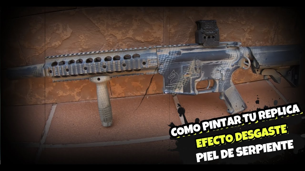 Como pintar tu replica efecto Piel de Serpiente y Desgaste : Instrucciones paso a paso