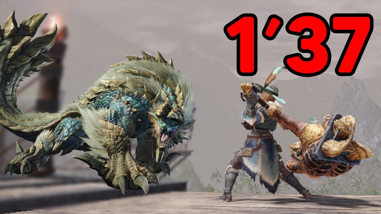 MH Rise - Small Zinogre solo Hammer 1'37 - YouTube